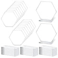 LIKE WISH 18 PCS DIY Clear Table Name Cards Numbers Hexagon Table With Holder Sublimation For Party Decoration Oasis Select transparent