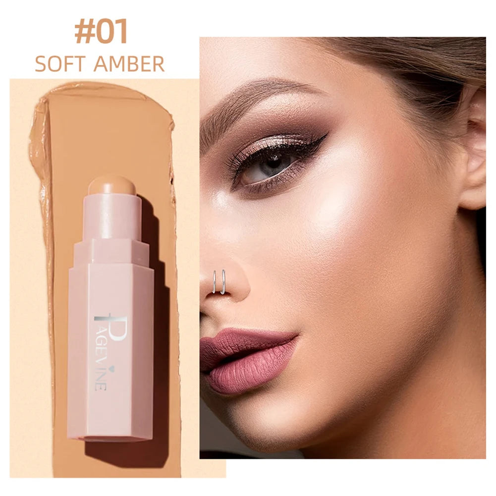Portable Bronzer Concealer Contouring Stick Makeup Lasting Face Highlighter Makeup Shadow Facial Brighten Cosmetics Oasis Select 01