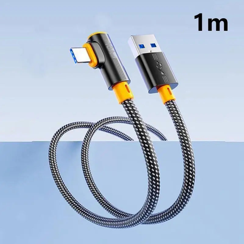 240W USB-A to USB-C 90° Fast Charging Cable 1M 1.5M 2M