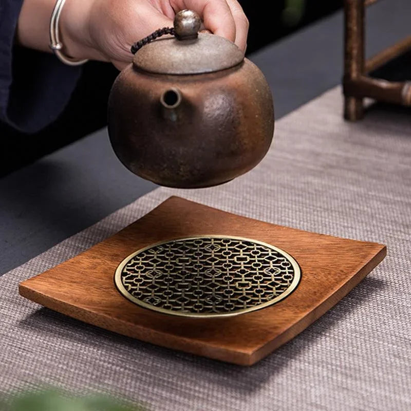 Traditional Walnut Tea Tray Teapot Teacup Solid Wood Tray Mat Office Coffee Cup Trays Home Tea Ceremony Accessories Oasis Select