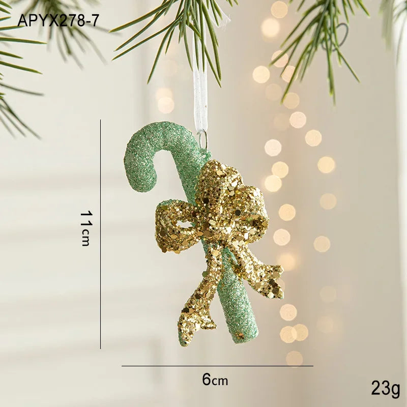 Christmas Painted Green Cone Balls Hanging Pendants Merry Christmas Tree Decoration for Home Xmas Ornament Gift Navidad Oasis Select Staff