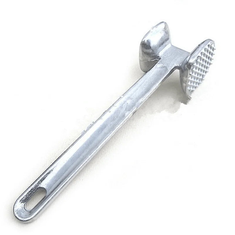 Meat Tenderizer Hammer, Stainless Steel Steak Metal Mallet Kitchen Tool Heavy Duty Durable Double-Sided Meat Tenderizer Oasis Select silvery