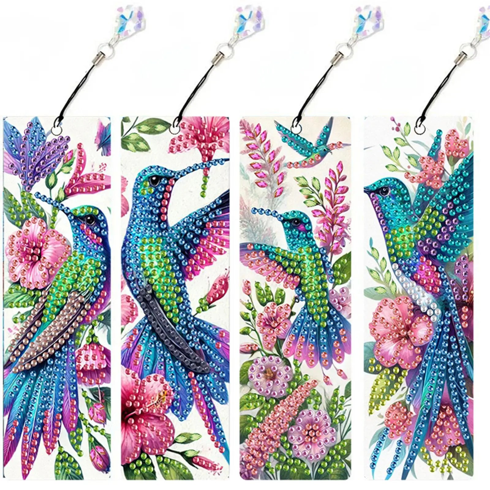 4Pcs DIY Diamond Painting Bookmark with Pendants Diamond Painting Art Bookmarks for Beginners Ideal Choice for Home Office Use Oasis Select Bird China Mainland