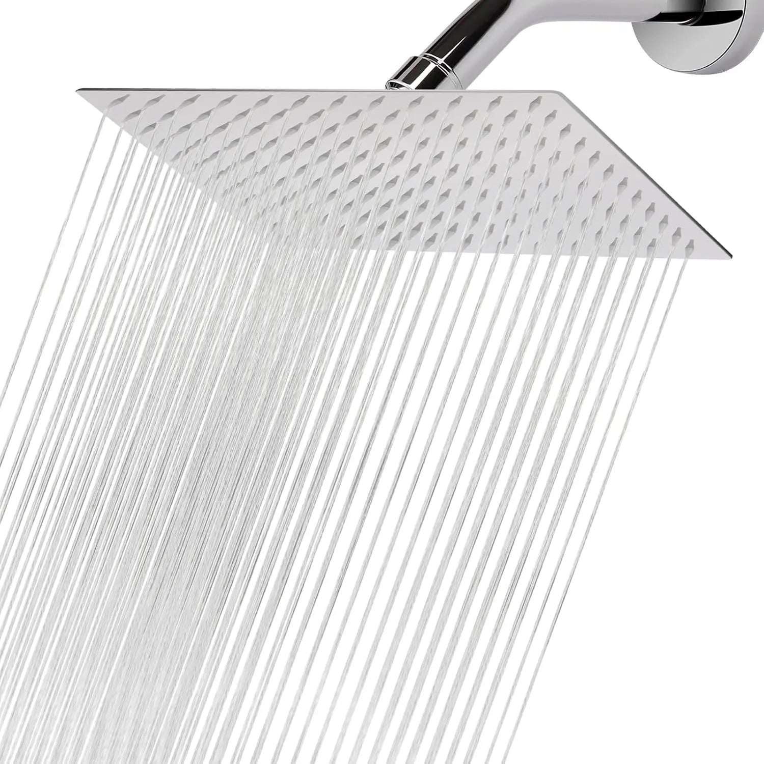 New 1Pcs SUS304 Stainless Steel Ultra Thin Waterfall Rectangular Top Shower Pressure Boosting Design Spa Bathroom Shower Head Oasis Select