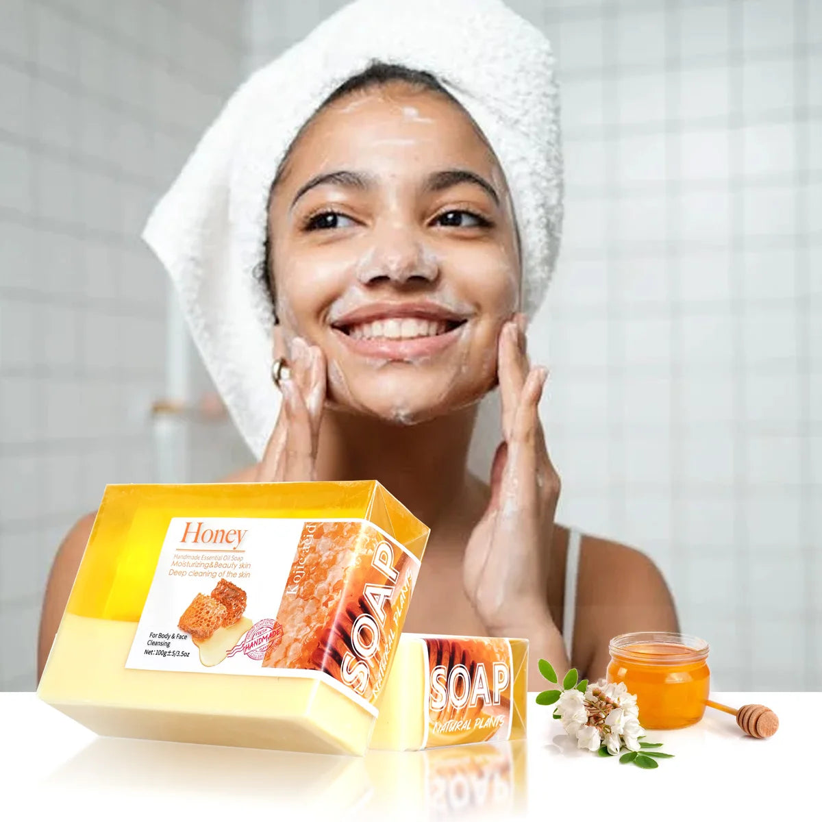 Honey Collagen & Niacinamide Face Soap Bar – 100g