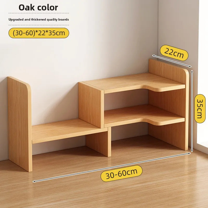 Desktop bookshelf storage shelf office storage shelf simple desk multi-layer telescopic shelf home desk small bookcase Oasis Select 7