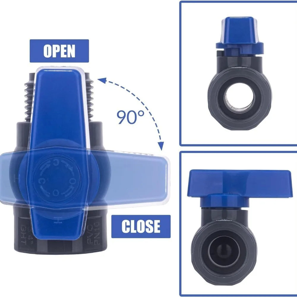 1Set 3/4GHT PVC Aquarium Fish Tank Connector Inlet Water Drain Pipe Joint Valve Irrigation Water Tank Bulkhead Fittings Oasis Select