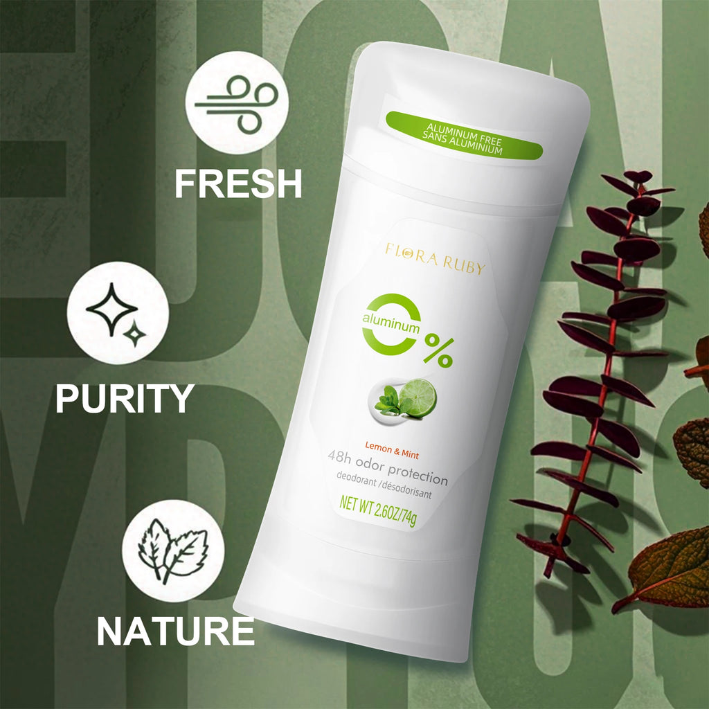 2PCS/Set Body Odor Remover，Deodorant stick，Aluminum Free，48H Natural Flower Scent Deodorize, Long Lasting and Refreshing Dryness Oasis Select