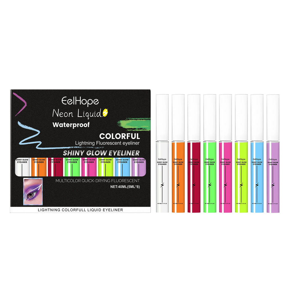 Eye Shadow Palette Shiny Glow Waterproof Eyeliner Pencil Set Long Lasting Makeup Kit For Smudge Proof Daily Party Beginners Oasis Select 09