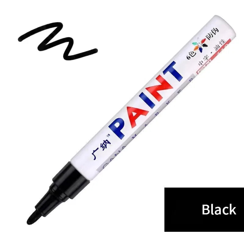 1pcs Permanent Waterproof Paint Marker Pen Car Tyre Rubber Tread Graffiti Artist Paintbrush School Office Supply Stationery Oasis Select Black