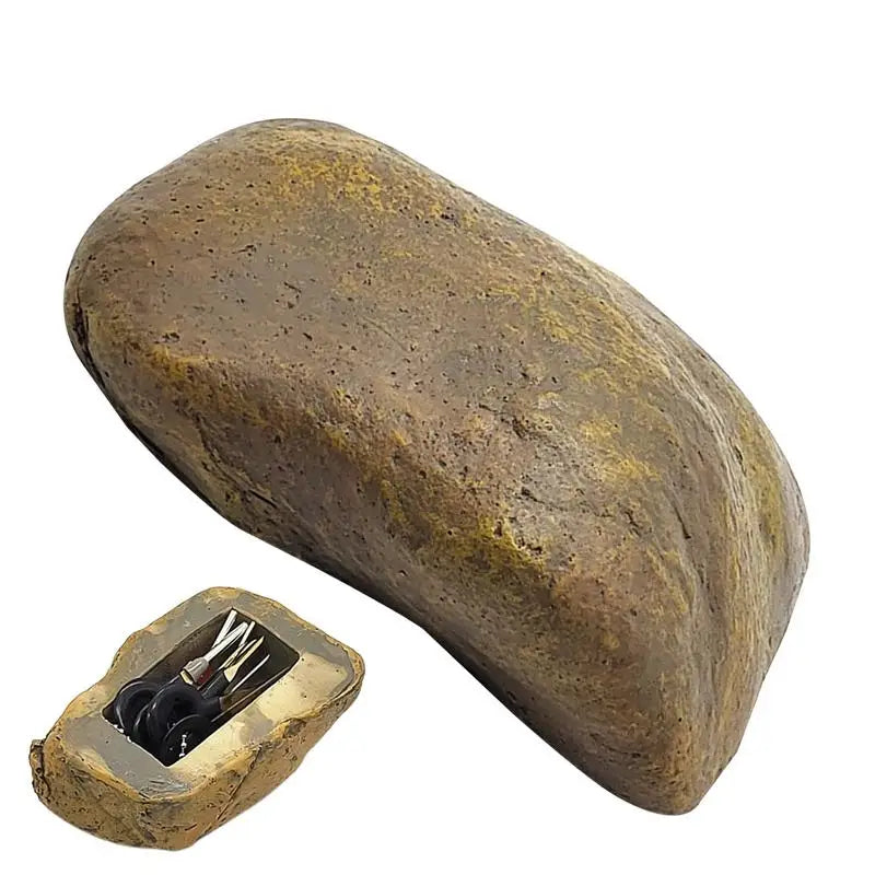 Hiddens Rock Key Box Fake Rock Simulate Stone Key Case Waterproof Fake Rock Key Hiders Lock Box Resin Simulated Stone Key Case Oasis Select