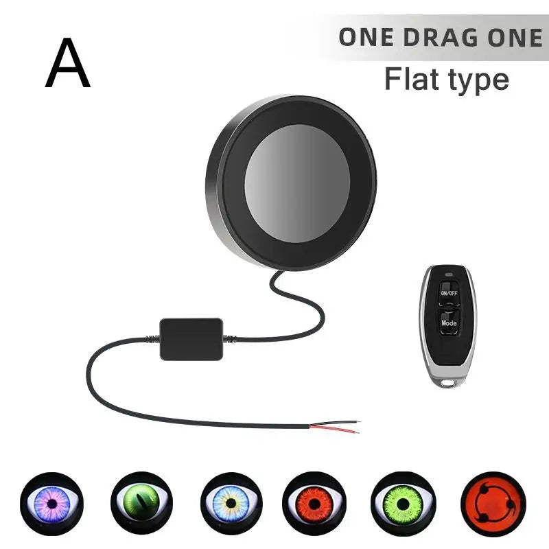 Car Devil Eye LED Headlight 6 Low Light Modes Control The Atmosphere In The Car Universal Motorcycle Lens Headlight Oasis Select A