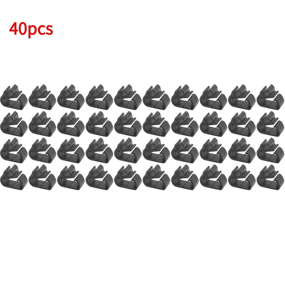 Wiper Arm Spray Pipe Clamp Buckle For Peugeot 3008 (P84) 5008 (P87) Wiper Arm Spray Hose Clip Car Accessory Part Oasis Select 40pcs