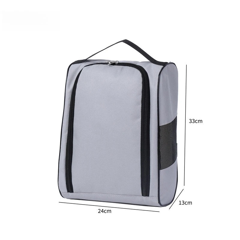 Portable Golf Shoe Bag Oxford Cloth Shoe Carrier Bags Breathable Lightweight Golf Handbag Dustproof Football Tennis Shoe Bag Oasis Select Light Grey