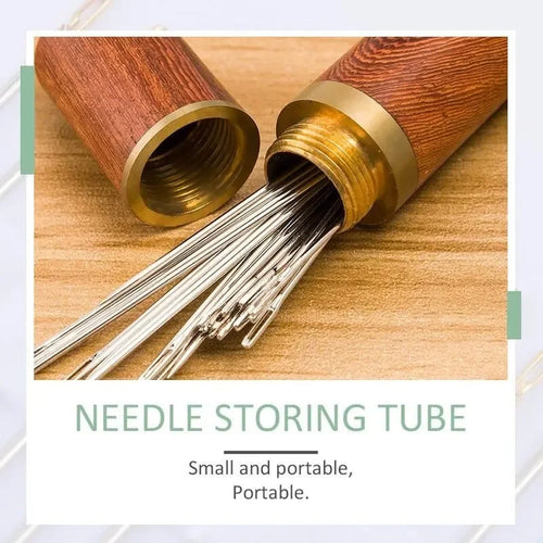 12/Pcs/Set Blind Needle Stainless Steel Sewing Sewing Tools Pins Cylinder Embroidery Knitting Needles Container Storage Boxes Oasis Select