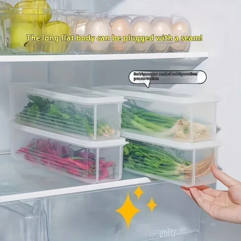 1//2/4pcs Refrigerator Fresh-keeping Storage Box Fresh-keeping Artifact,Food Preservation Boxes Transparent Sealed Kitchen Tools Oasis Select