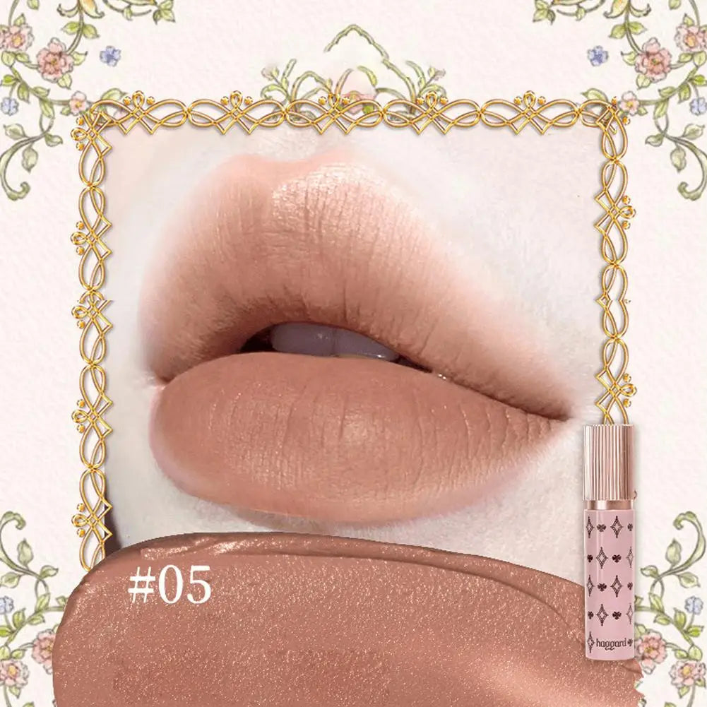 haggard Emo Monster Series Lip Powder Cream Non-Stick Cup Ultra High Color Matte Nude Soft Shimmer Lipstick Makeup Cosmetics Oasis Select 05