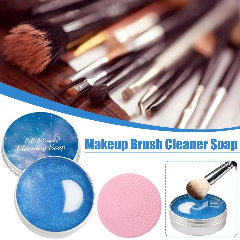 Makeup Brush Cleaner Soap with Silicone Mat for Synthetic & Natural Makeup Brushes & Sponges Deeply Cleans Waterproof Makeup Oasis Select