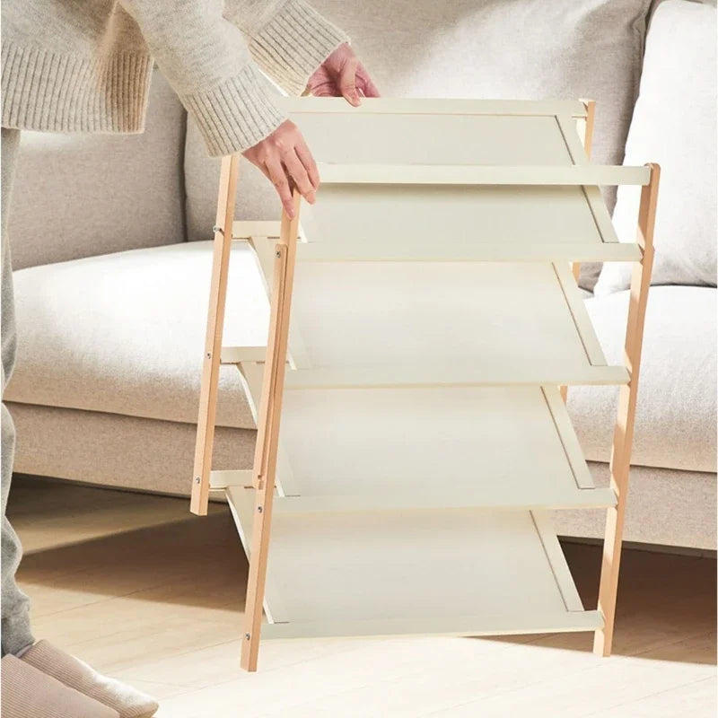Simple shoe rack household door dormitory folding shoe rack free of installation shoe cabinet sturdy and durable Oasis Select