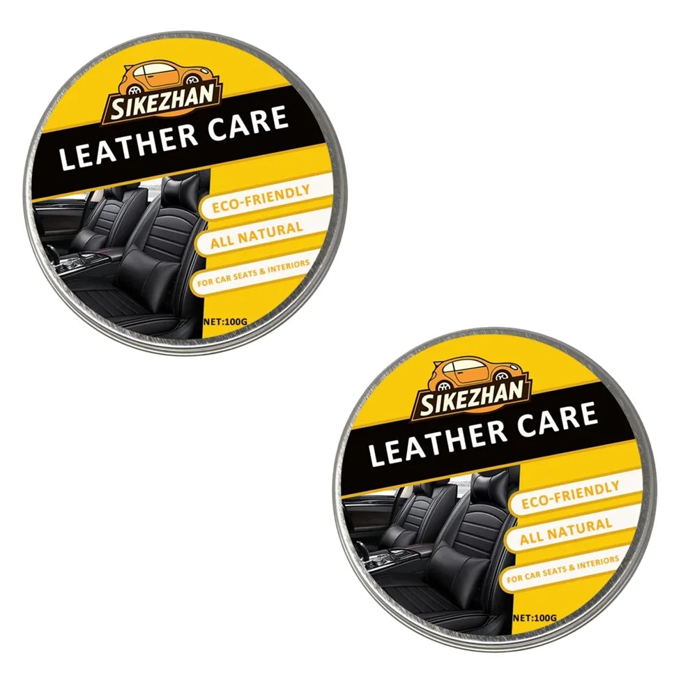Natural Odorless Leather Conditioner Balm | Transparent Universal Care Cream to Protect & Nourish All Color Car Seats Oasis Select 2PCS