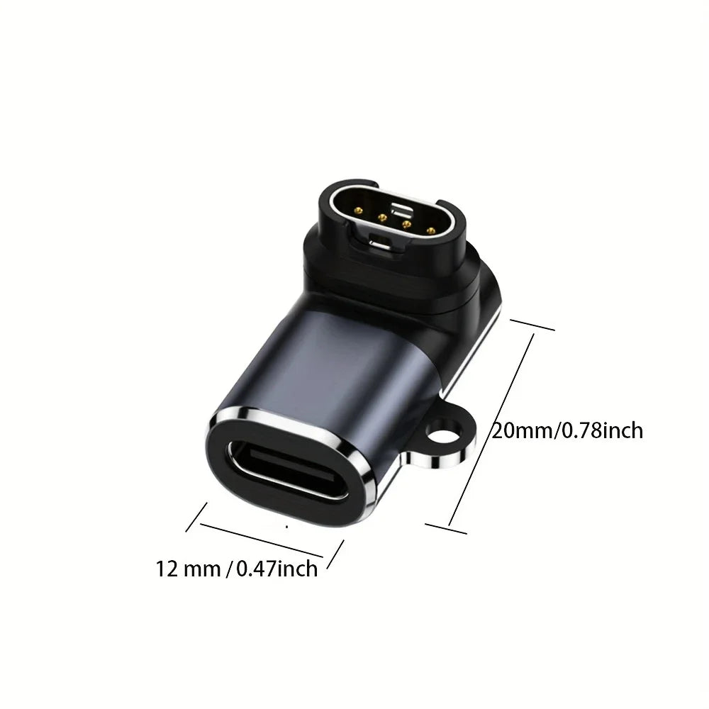 USB-C to 4-Pin Charger Adapter for Garmin Fenix 7/6/5 & Venu Watch Charger Adapter Oasis Select