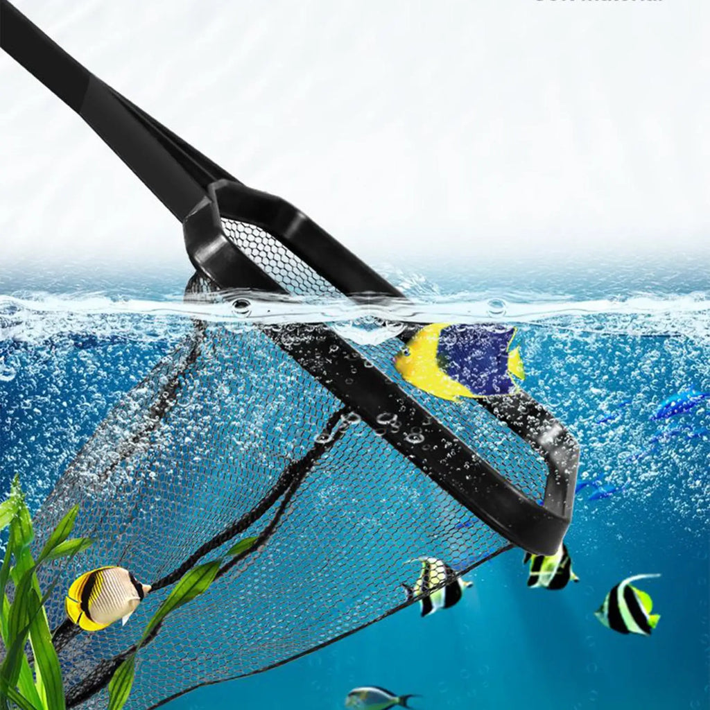 Pool Net Fish Tank Salvage Net Aquarium Cleaning Tool Portable Debris Removal Accessories for Fish Tank Tubs Fountain Oasis Select