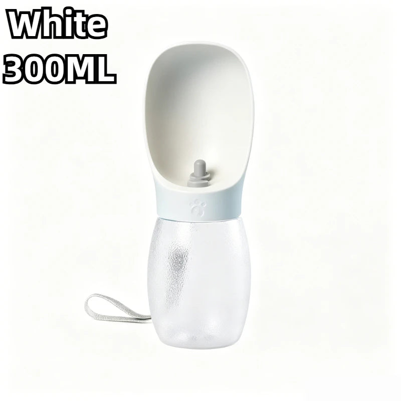 YTYIN 300ml Portable Dog Water Bottle – Leakproof Travel Bowl Pet Water Bottle Oasis Select WHITE 300ML