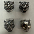4Pcs Tiger Style Tire Valve Stem Caps 3D Animal Car Accessories Decor Tire Air Caps for Car,SUV,Bike,Motorcycle,Bicycle Oasis Select Grey