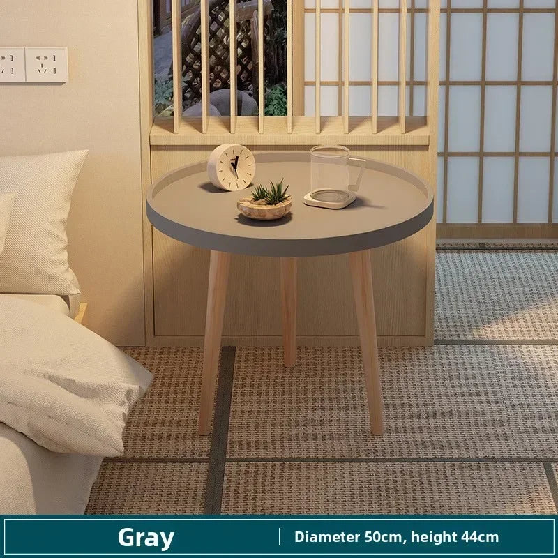 Multi-functional Small round table small apartment bedside table bedroom coffee table rack Oasis Select 50G