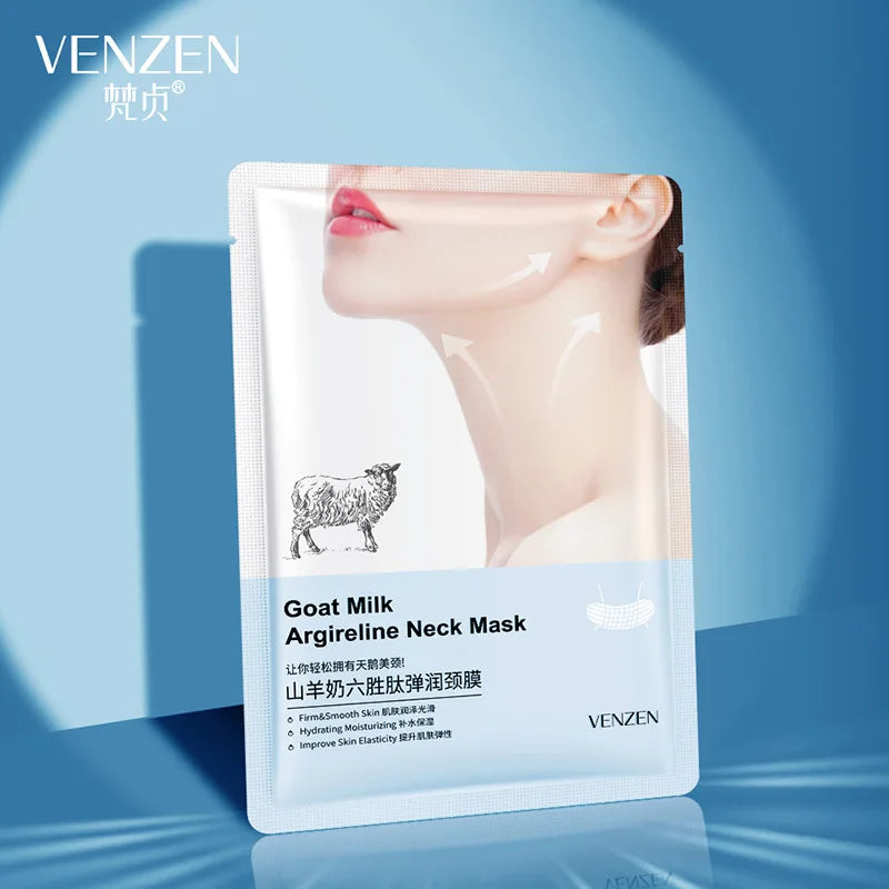 BIOAOUA Goat Milk Collagen Neck Mask 10-Pack Anti-Wrinkle Neck Sheet Mask Oasis Select