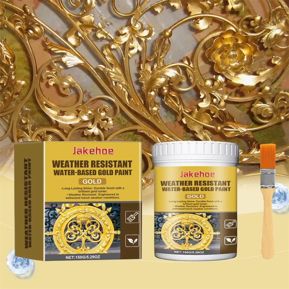 Outdoor Metallic Gold Paint | Weather-Resistant Water-Based