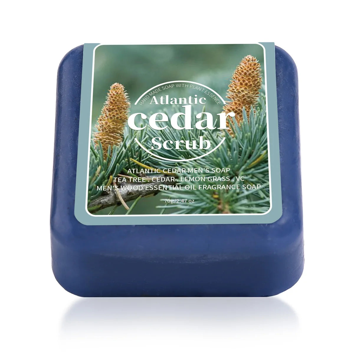 Atlantic Cedar Men's Essential Oil Handmade Soap – 70g Bar