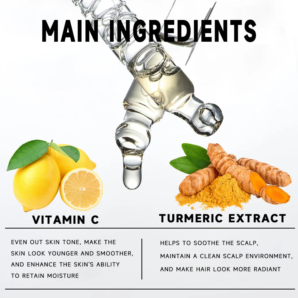Turmeric & Vitamin C Leave-In Hair Oil – Frizz & Shine 40/60ml Leave-In Hair Oil Oasis Select