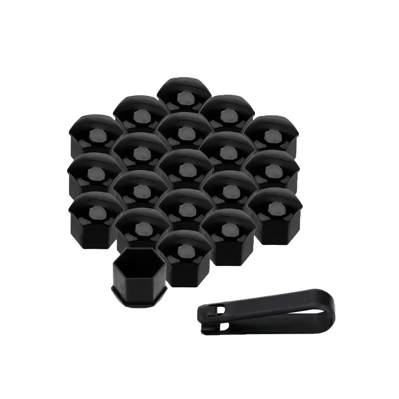 20/40Pcs Universal Anti-Rust 17 19 21mm ABS Auto Trim Tyre Wheel Nut Screw Bolt Protection Covers Cap Car Accessories Oasis Select 20Pcs black 17mm