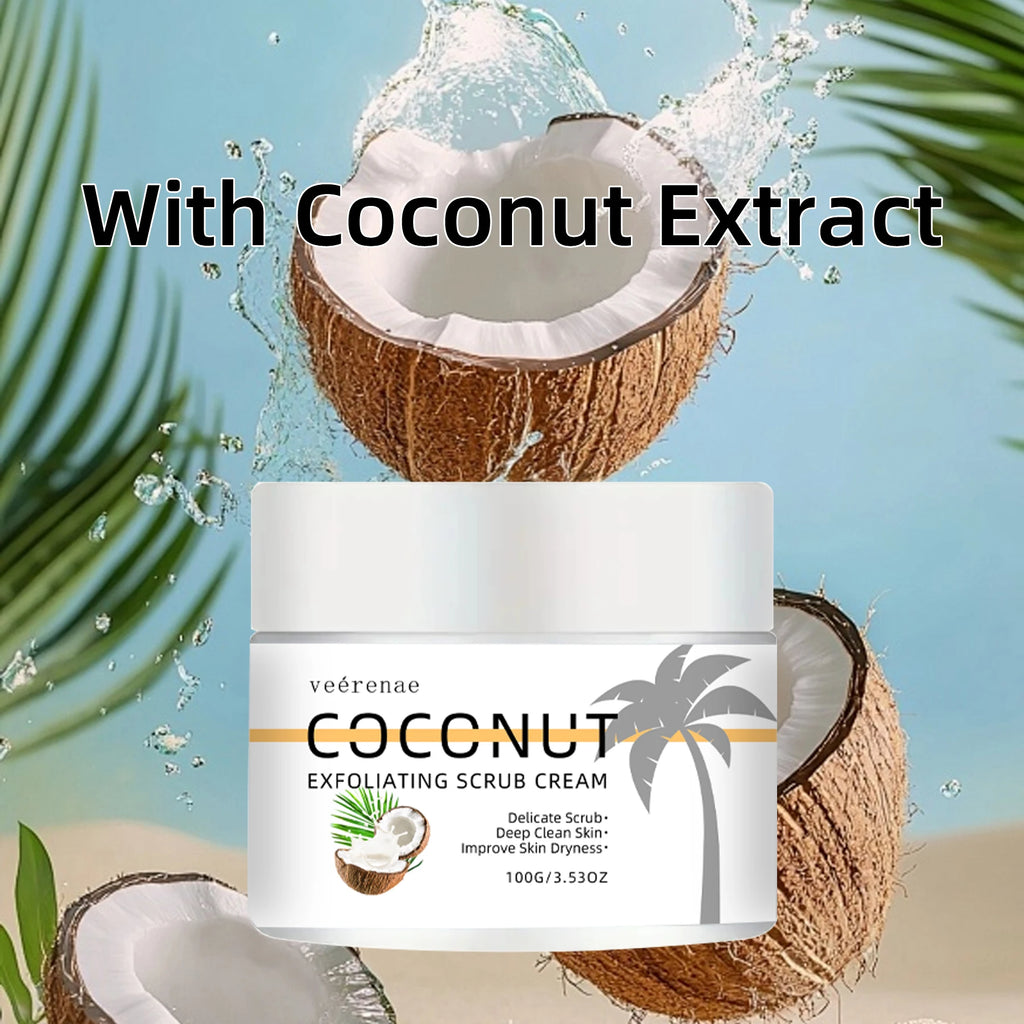 Coconut Walnut Exfoliating Scrub Cream – All Skin Types