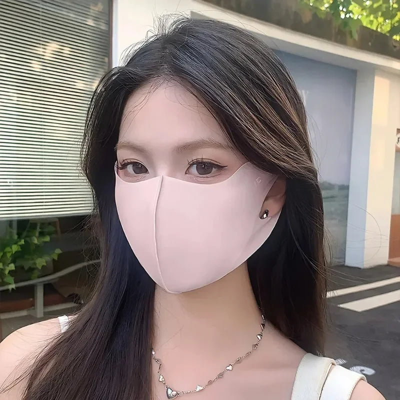 Ice Silk UV Face Mask – Cooling Sun Balaclava for Women