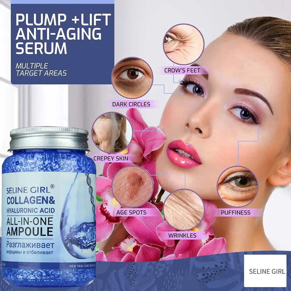 250ml Hyaluronic Acid & Collagen Face Serum | Plump & Firm