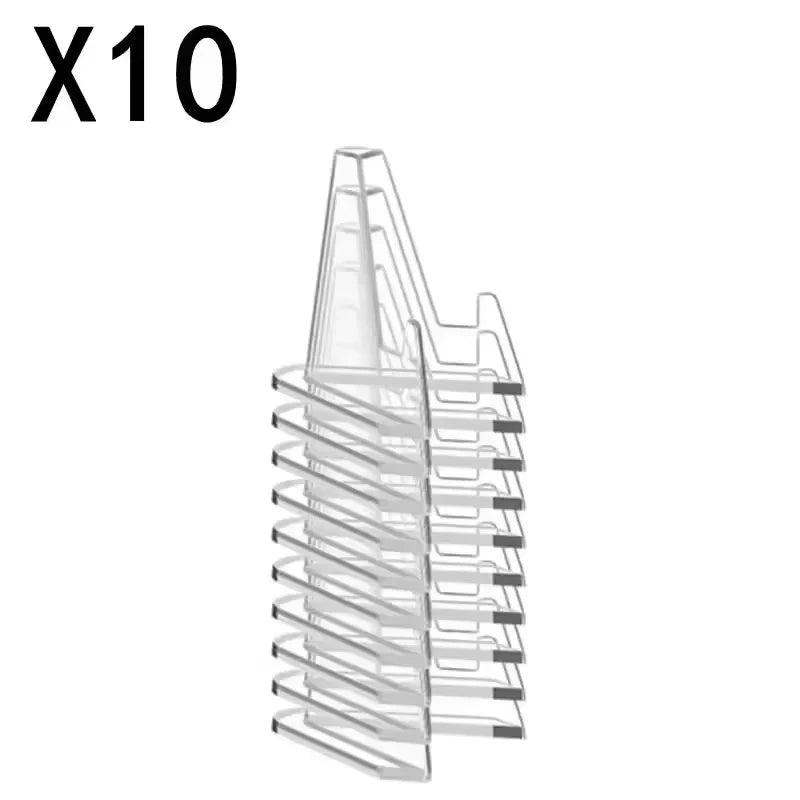 30/10PCS Triangular Card Display Stand Mini Acrylic Idol Photo Picture Holder Stands for Coin Sports Trading Cards Display Racks Oasis Select 10Pcs