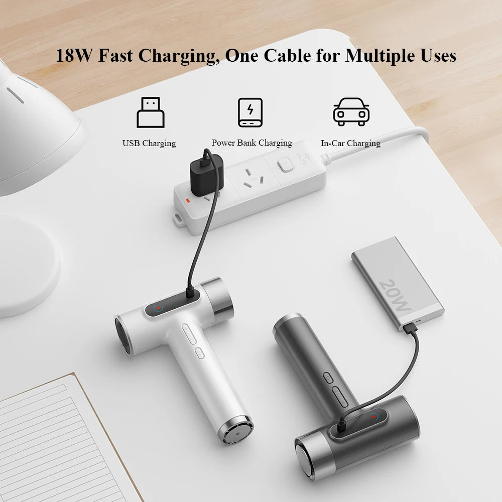 URGGU Cordless Hair Dryer 100,000RPM | 100 Speeds, USB Charge