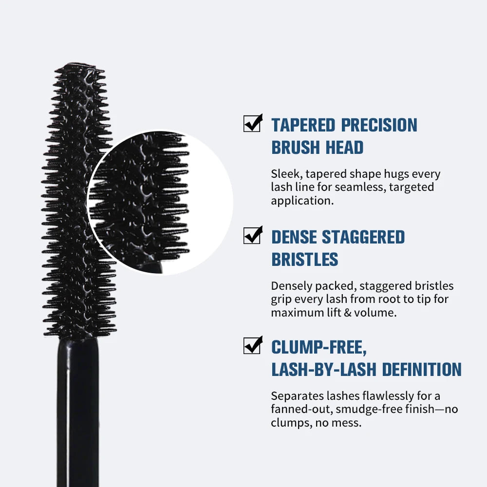 Lengthening & Volumizing Mascara Water-Resistant Long-Lasting Nourishing Strengthen Mascara Glossy Natural Finish Eye Makeup Oasis Select