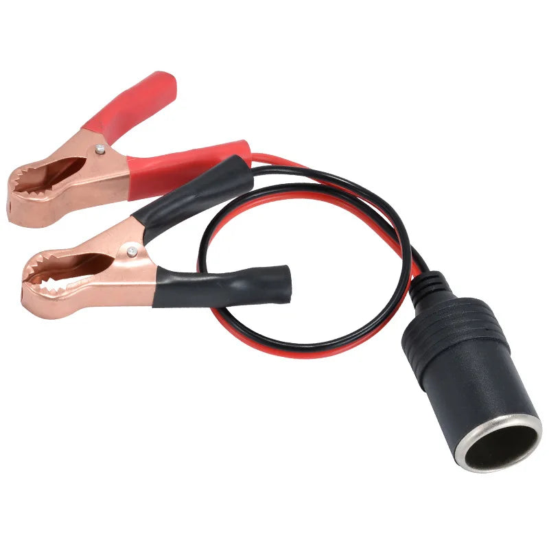 12V Car Battery Clip Adapter Cigarette Lighter Power Socket Adaptor Universal Automotive Use Random Connector Head Auto Socket Oasis Select