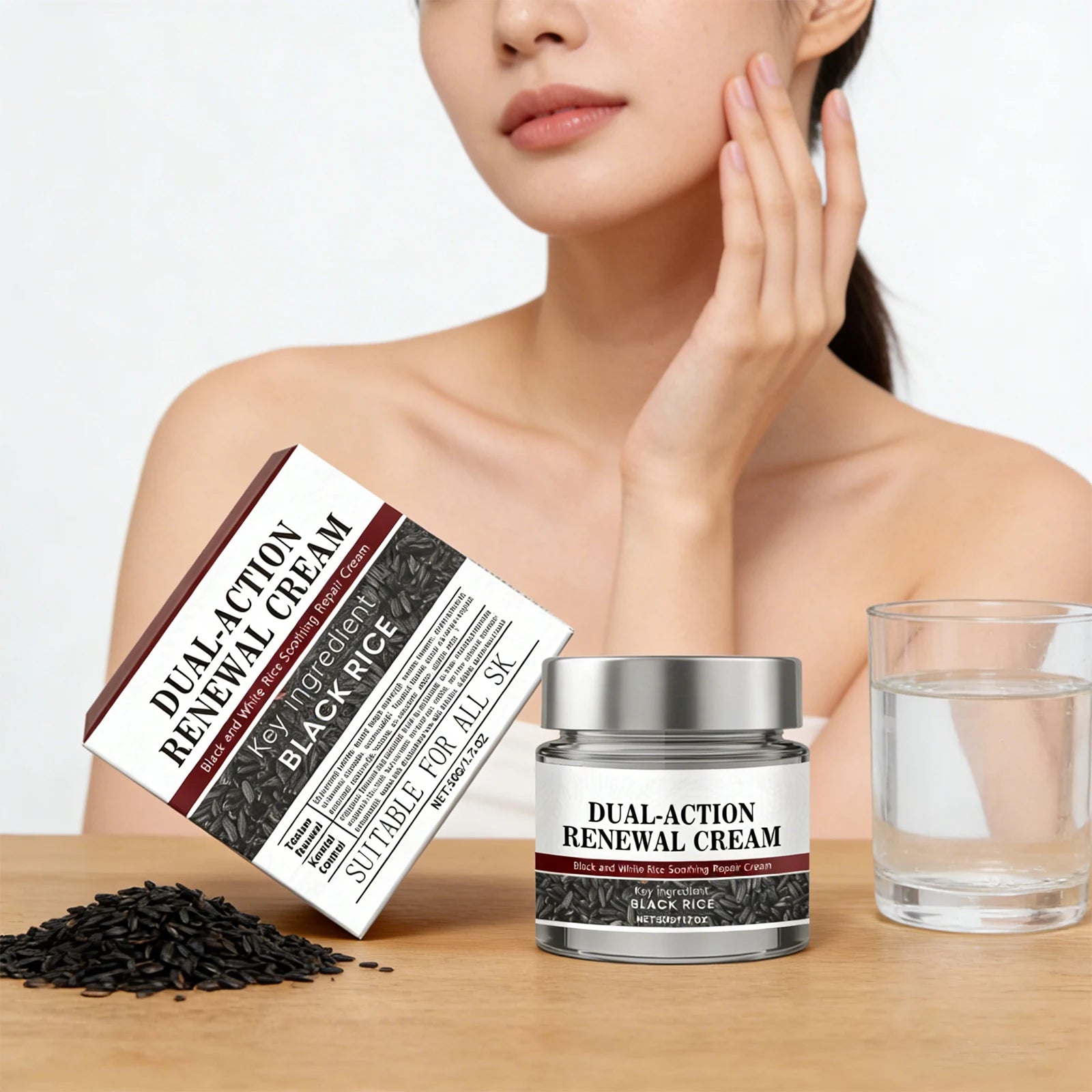 Black Rice Scrub Gel – Exfoliating Brightening Body Cream 50g Body Scrub Cream Oasis Select