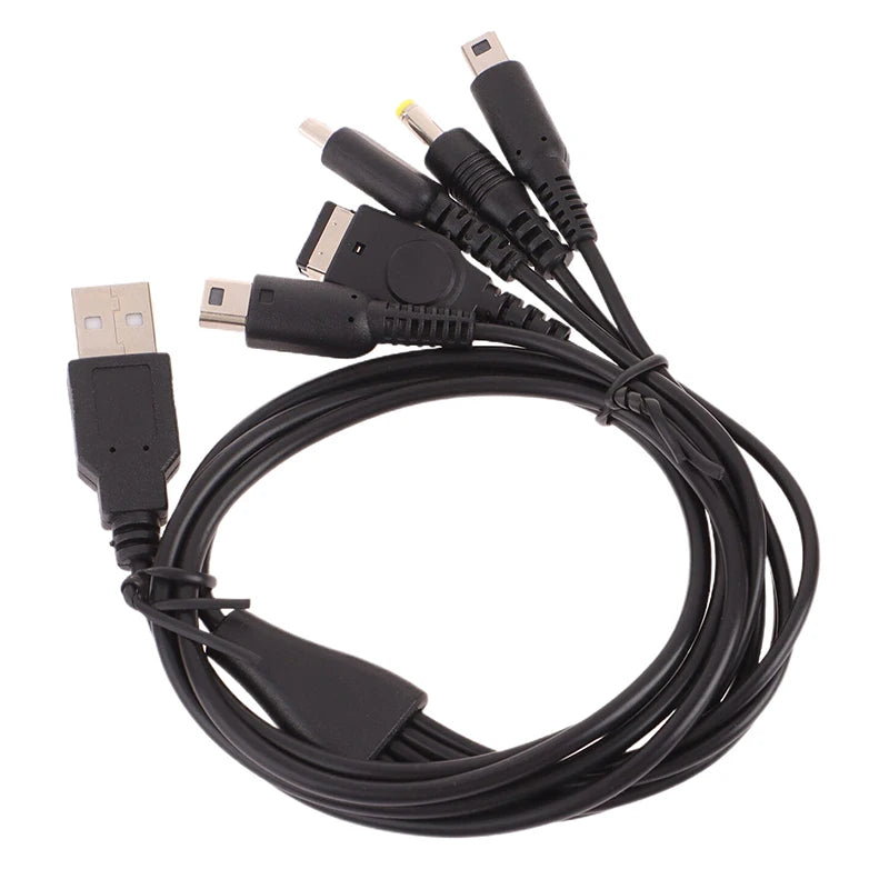 1.2M Cable Fast Charging Cable 5 In 1 USB Game Charger Cord Wire For New 3DS XL NDS Lite NDSI LL Wi I U GBA Oasis Select