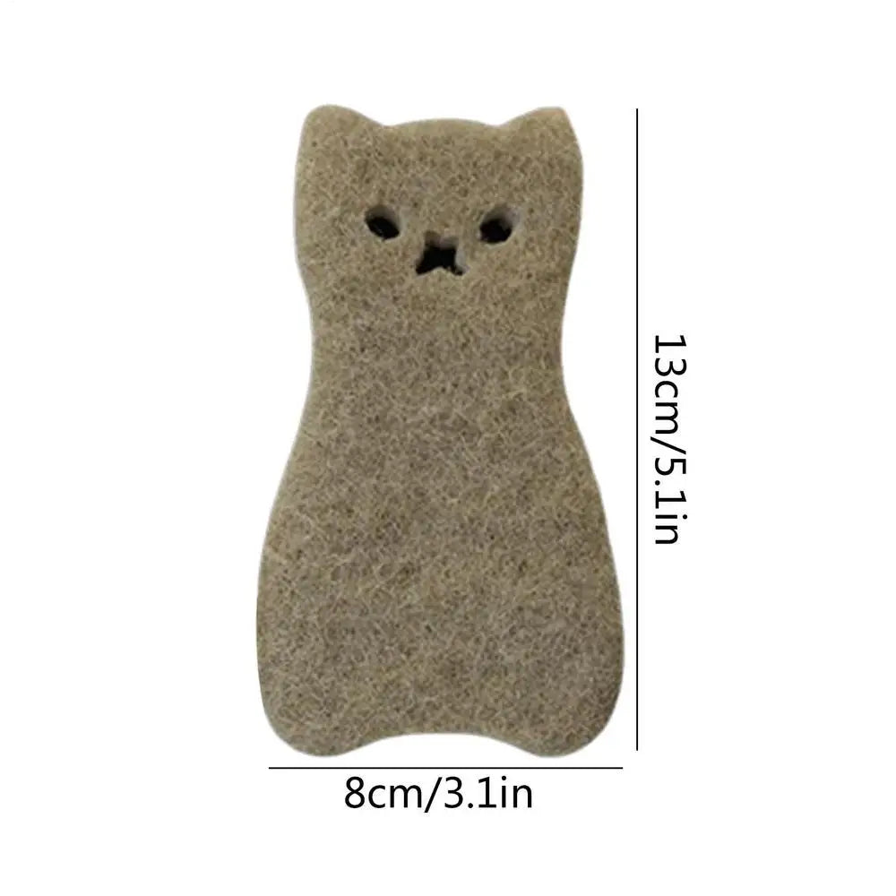 Cat Cleaning Sponge Kitchen Scrub Sponges Cat Cleaning Sponge Dishwashing Scrubber Non-Scratch Dish Washing Pad Kitchen Scrubber Oasis Select four cats