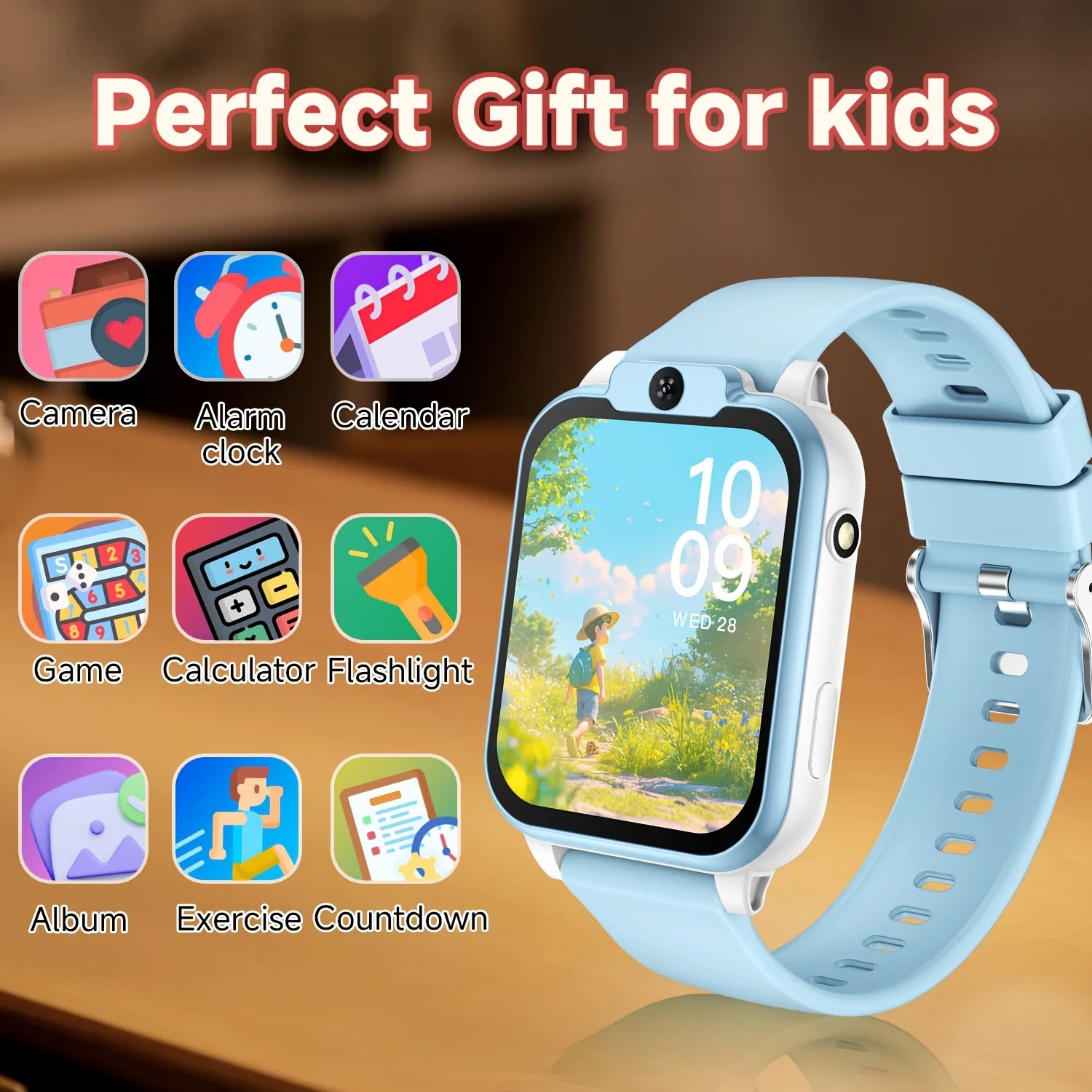 Kids' Smart Watch – 18 Games, Pedometer & LED Flashlight