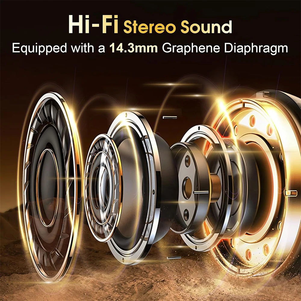 Ear Ganging Type Headset Men Women Waterproof HiFi Stereo Sound Blue Tooth Headphone Music Sports Earphone ENC Noise Cancelling Oasis Select