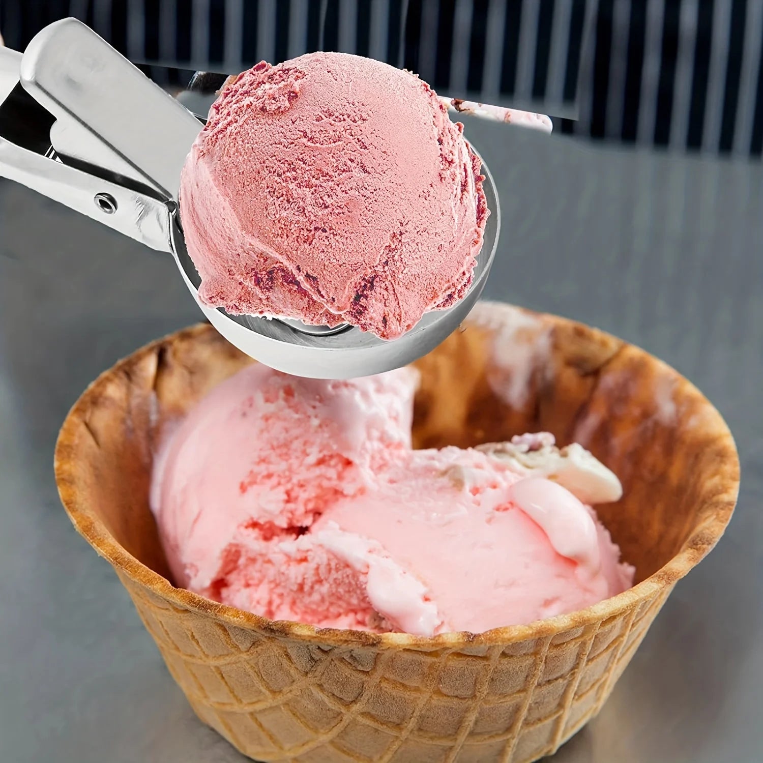 Multifunctional Ice Cream Scoops Stainless Steel Dual-Purpose Scoop Fruit Watermelon Spoon Ball Scoop Household Ice Cream Tools Oasis Select
