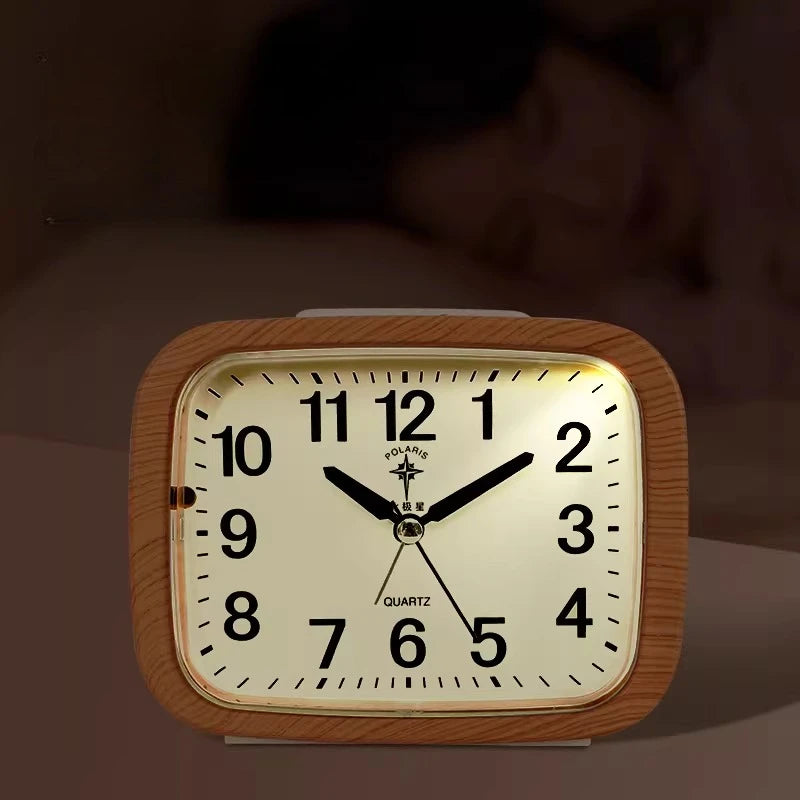 Clock Living Room Desktop Decoration Bedside Clock Table Desktop Home Decoration Ornament with Backlight Minimalist Style Oasis Select