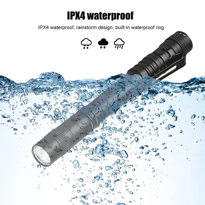 ESMARTER Mini LED Pen Flashlight | Waterproof AAA Torch