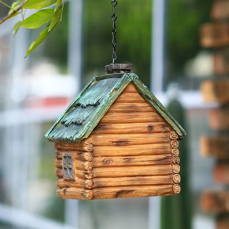 Resin Hanging Birds Nest Bird Cage Egg Caged Bird House Outdoor Decorative Nest Hanging Parrot Nest Houses Pet Bedroom N84C Oasis Select